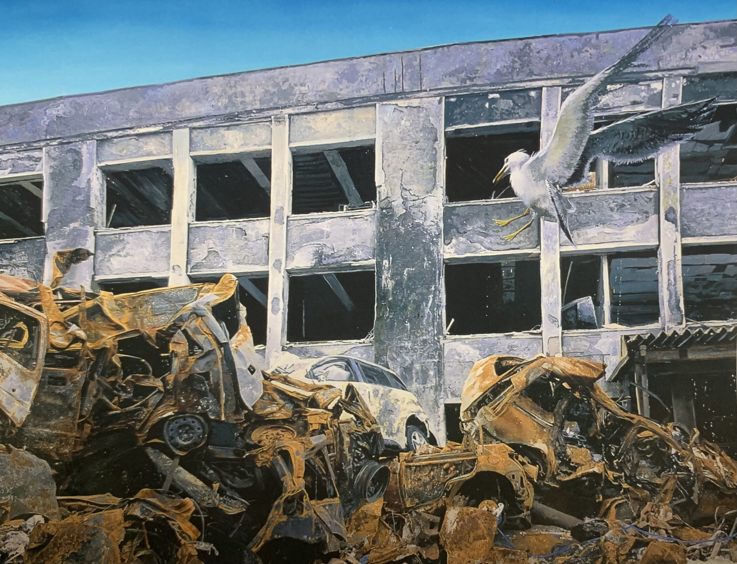 3.11石巻「静寂」F100油彩画