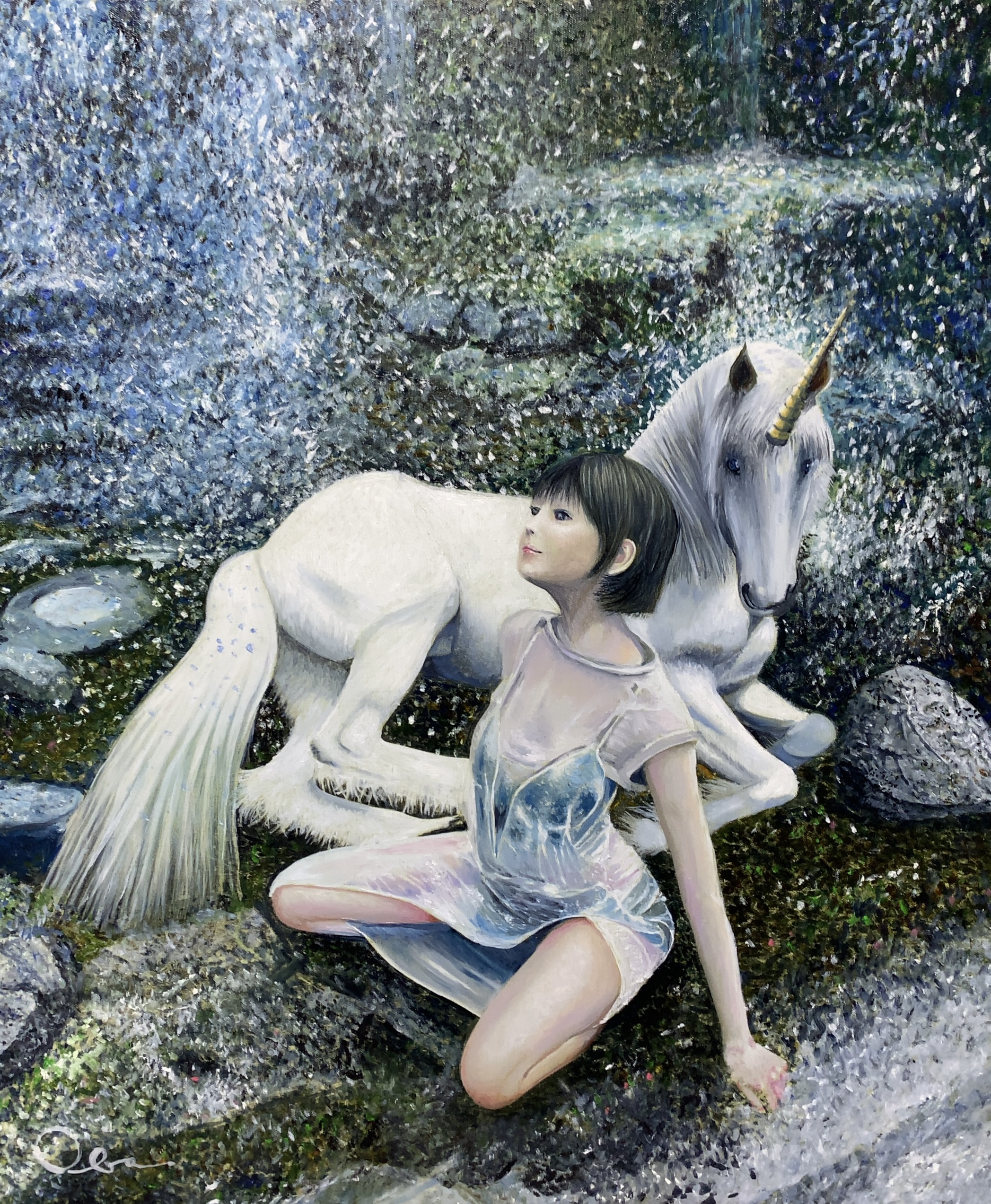 清流Ⅲ・SDGs06　F20号　油彩画　