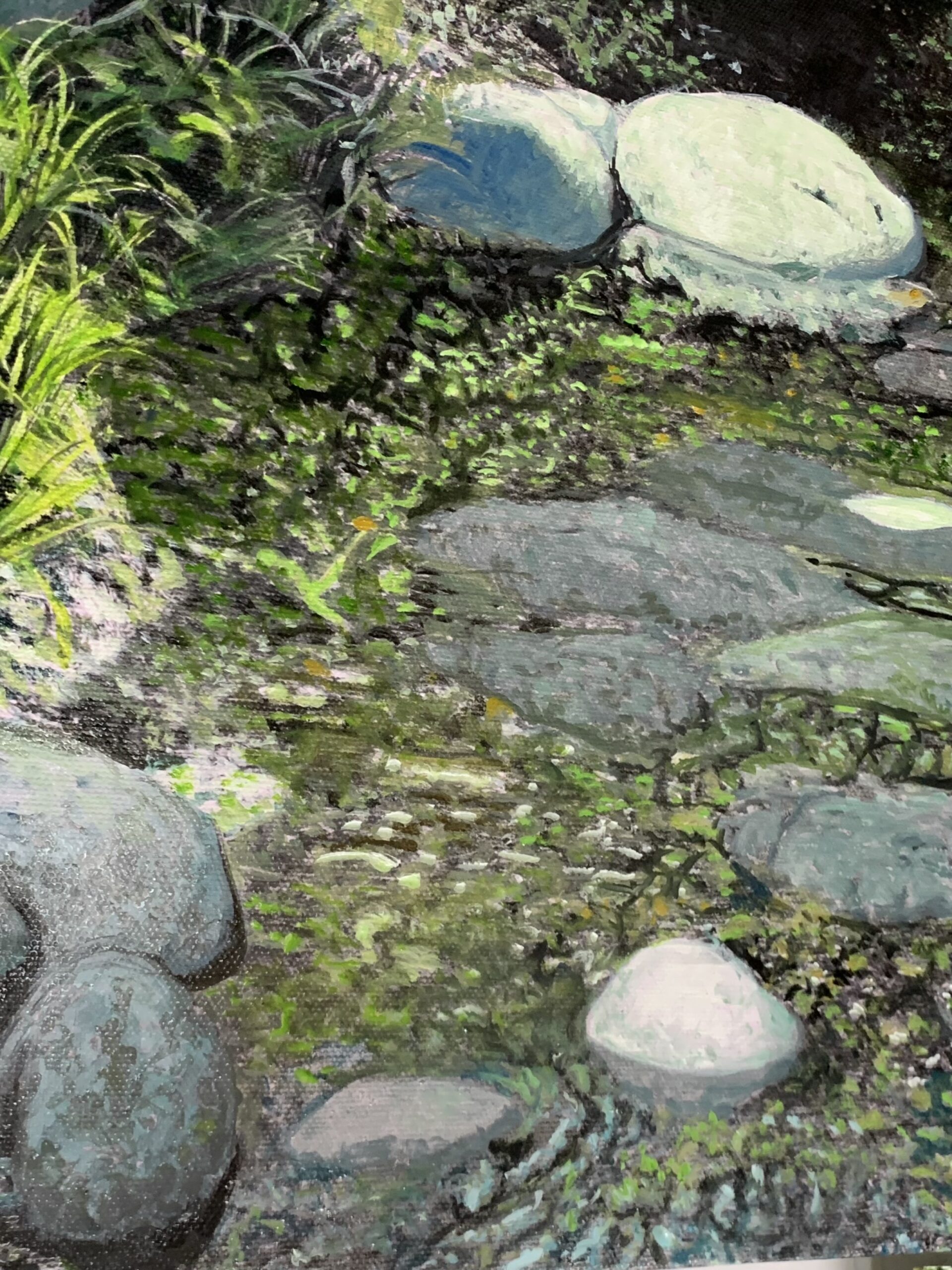 S30進捗状況　岩と水面の描写Ⅱ