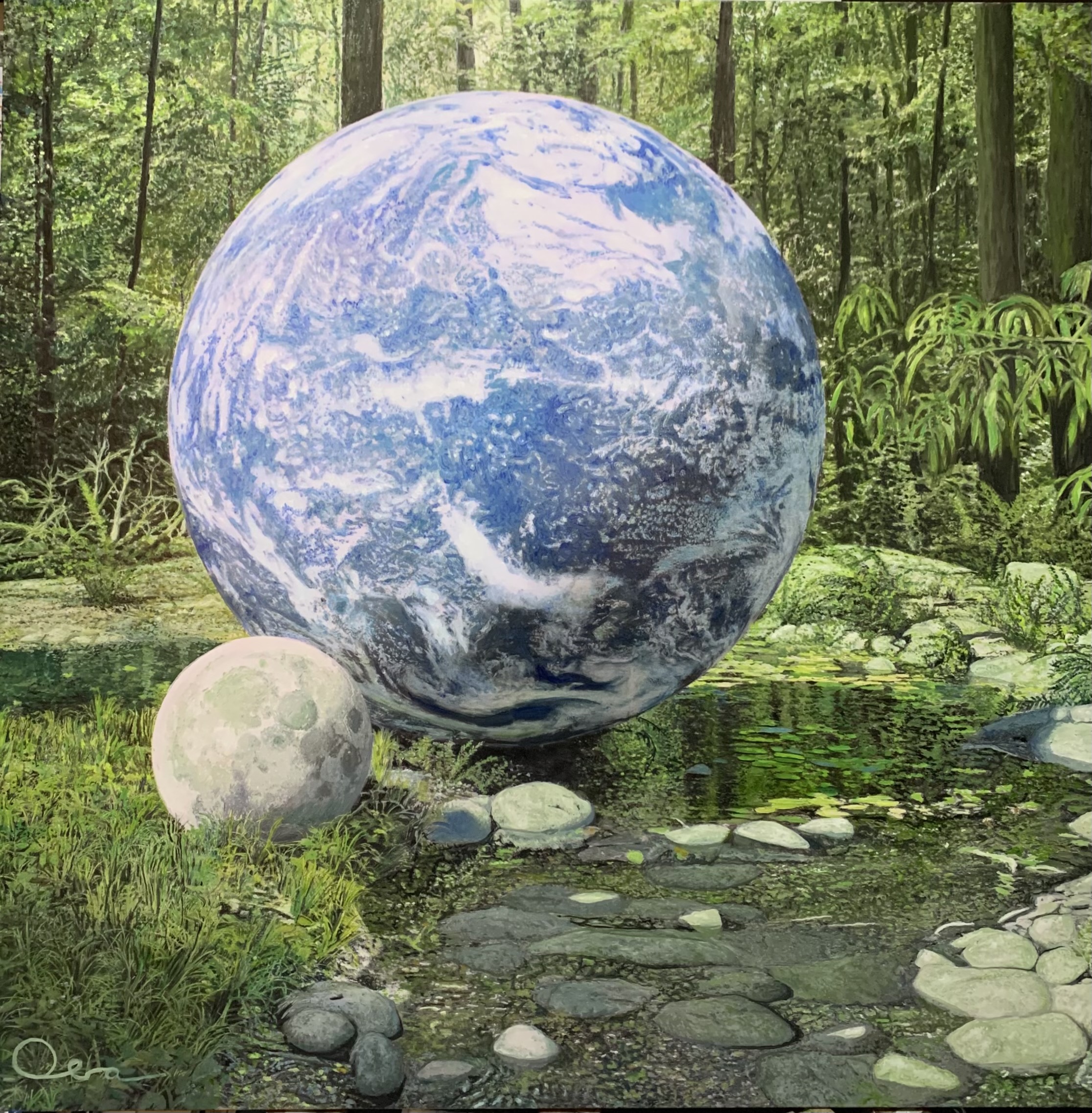 F30　ホシノキオク1　油彩・キャンバス